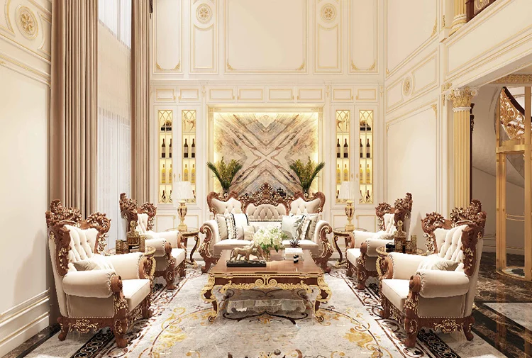 nội thất biệt thự tân cổ điển tại Bình Dương