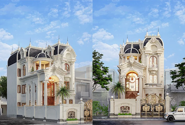 biệt thự 3 tầng phong cách tân cổ điển tại Bắc Ninh