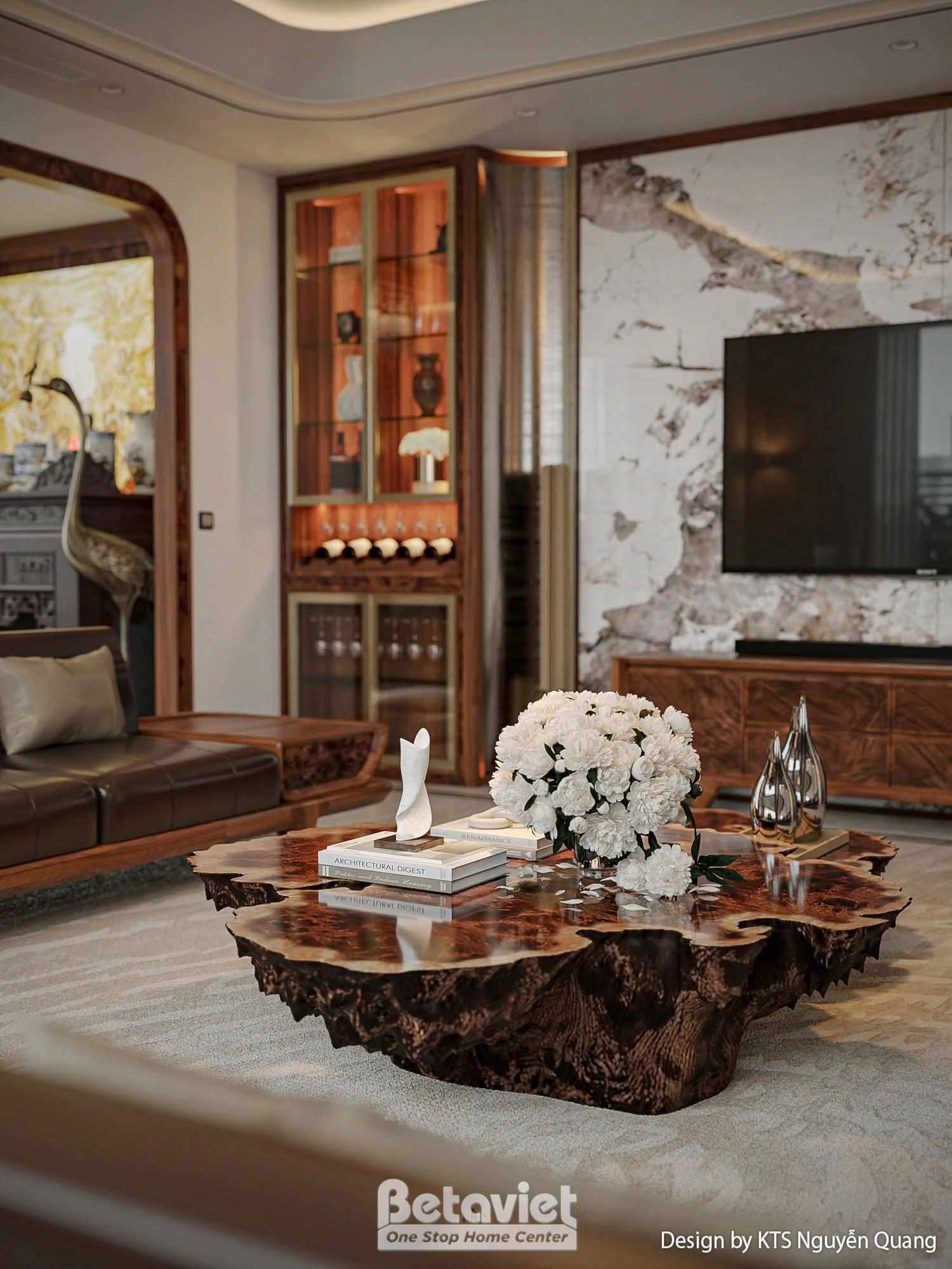 nội thất căn hộ Penthouse Lumi hiện đại gỗ Hà Nội