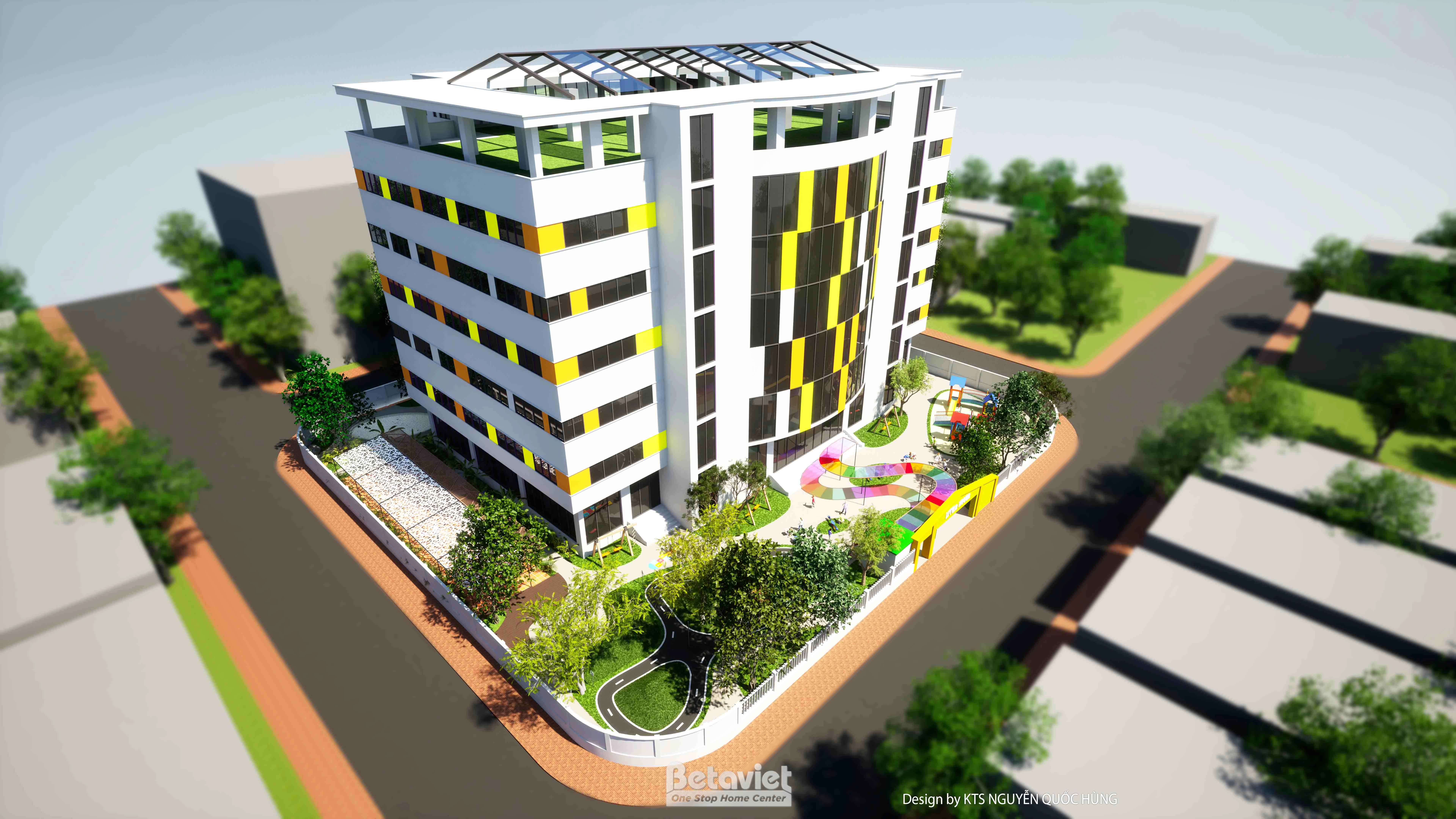 Mẫu thiết kế trường Mầm non quốc tế Hạ Long phong cách hiện đại