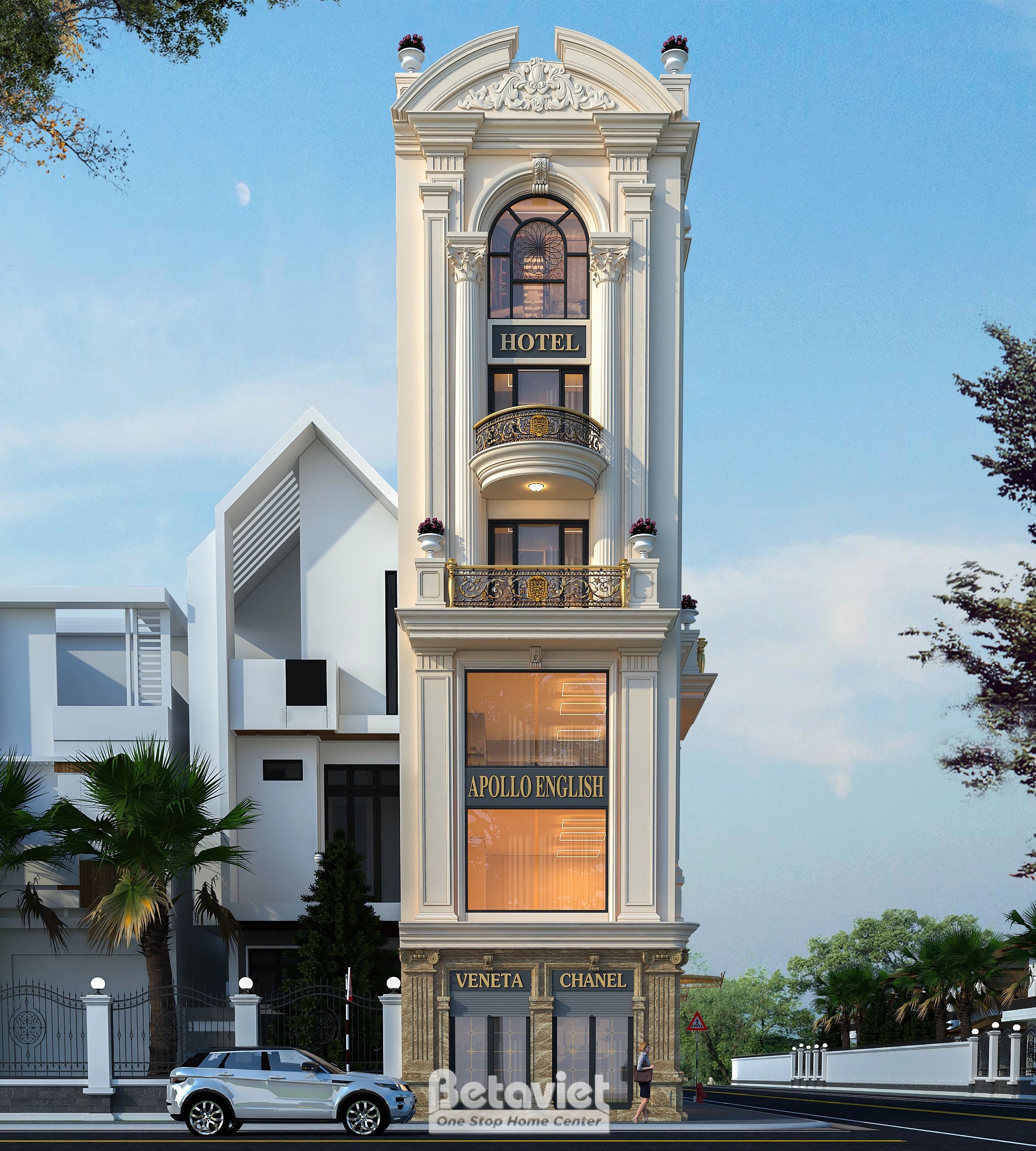 nhà phố kết hợp kinh doanh phong cách tân cổ điển tại Hà Tĩnh