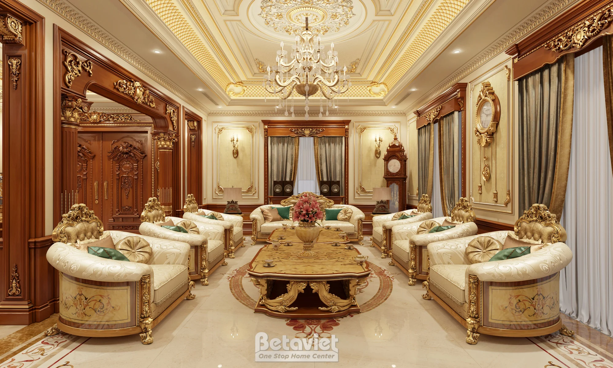 Biệt tự 3 tầng phong cách tân cổ điển tại hưng yên