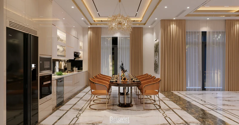 Thiết kế nhà bếp rộng open-plan luxury dự án NT8002312