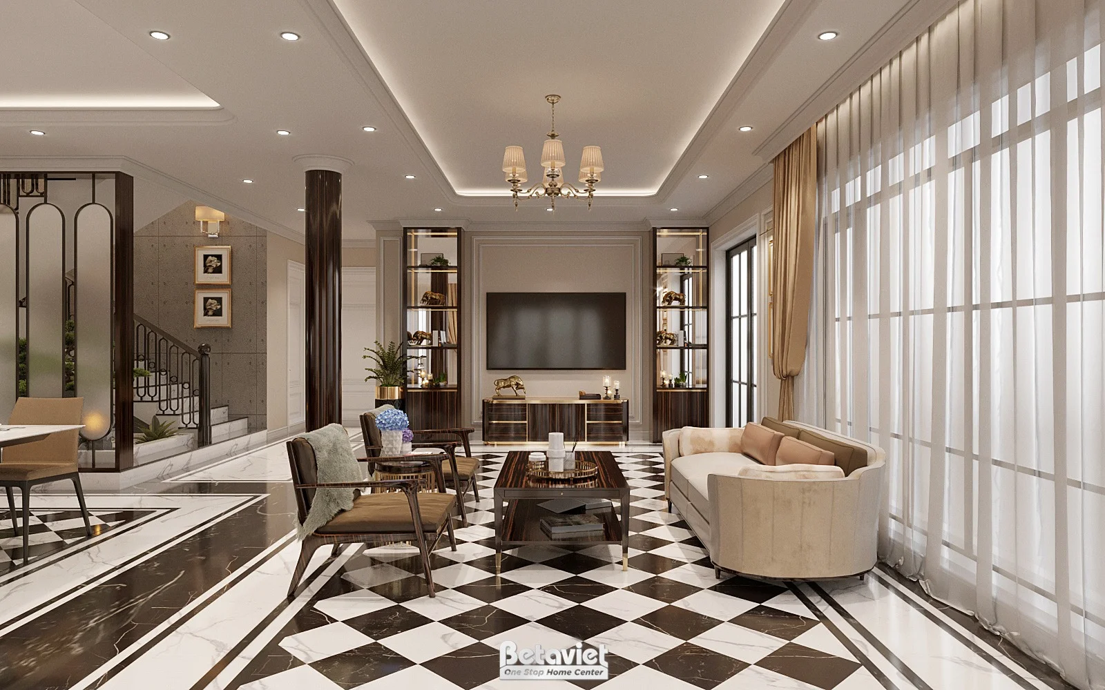 Mẫu thiết kế nội thất biệt thự hiện đại tại Hưng Yên