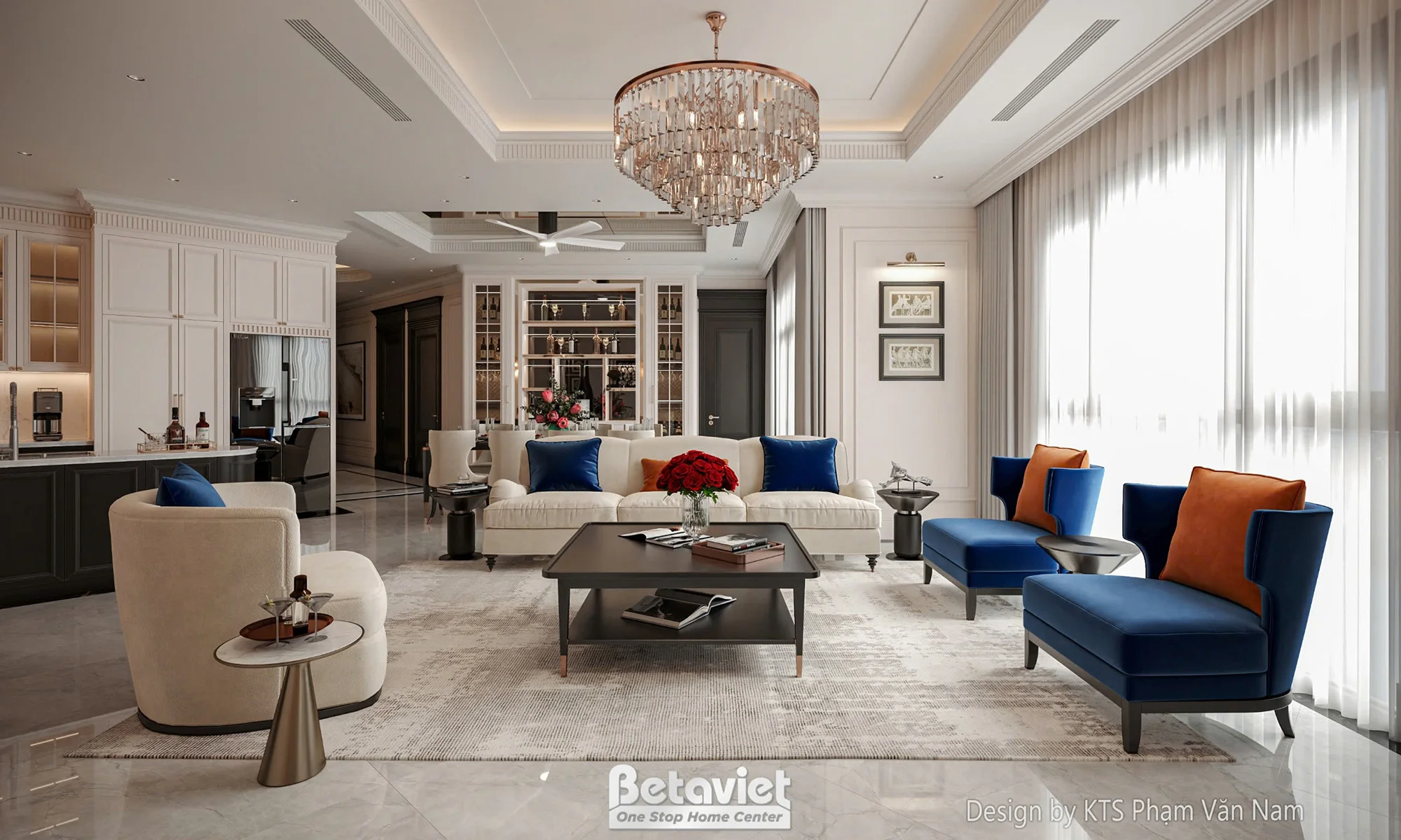 biệt thự song lập 3 tầng phong cách tân cổ điển tại Bắc Giang