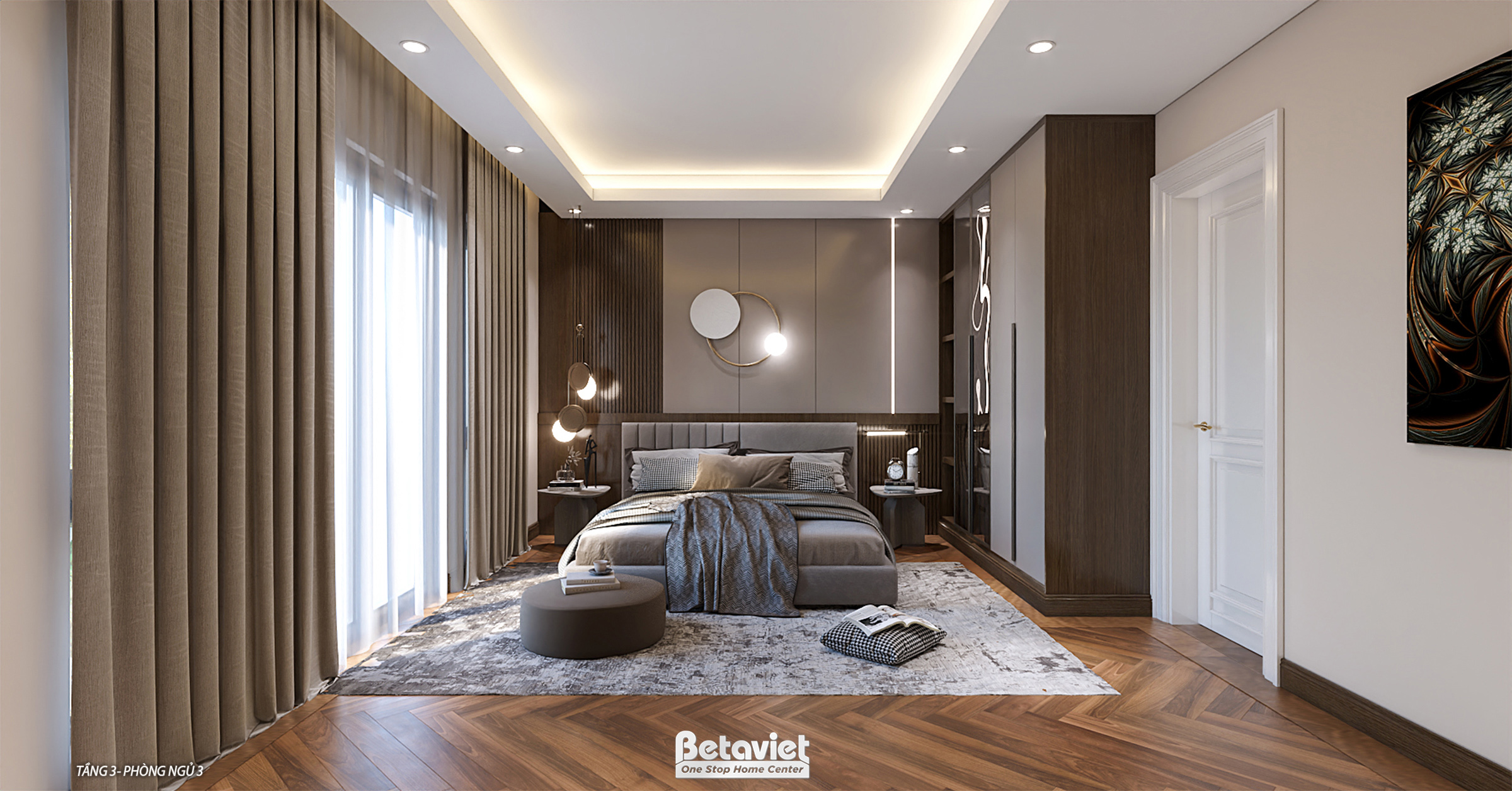 Her Side & His Side trong phòng ngủ master luxury — BETAVIET thiết kế