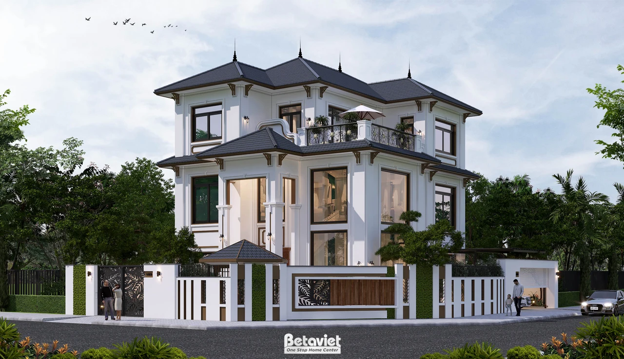 Thiết kế biệt thự phong cách hiện đại 3 tầng tại Bắc Ninh KT9189453