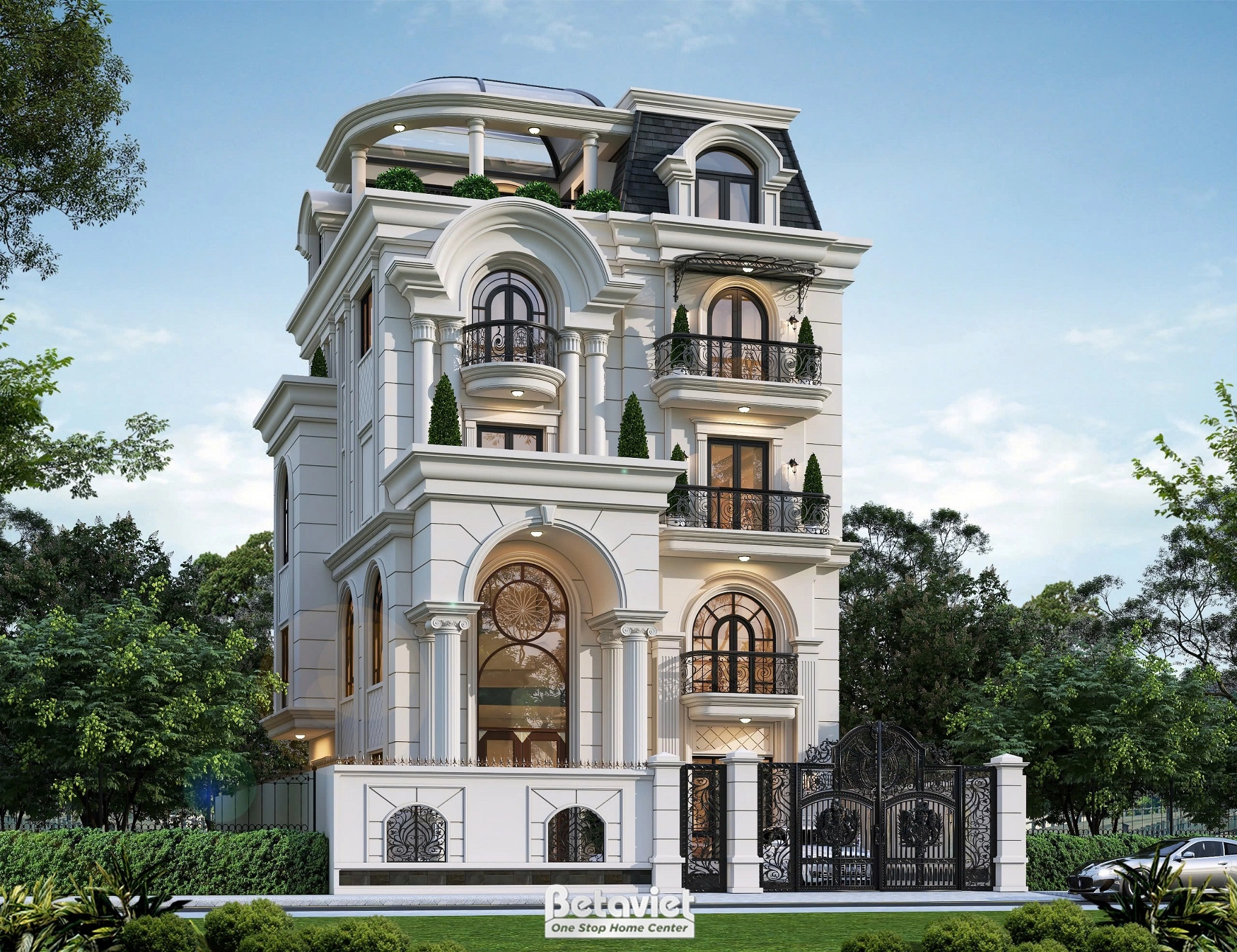 biệt thự 3 tầng phong cách tân cổ điển tại Hà Nam