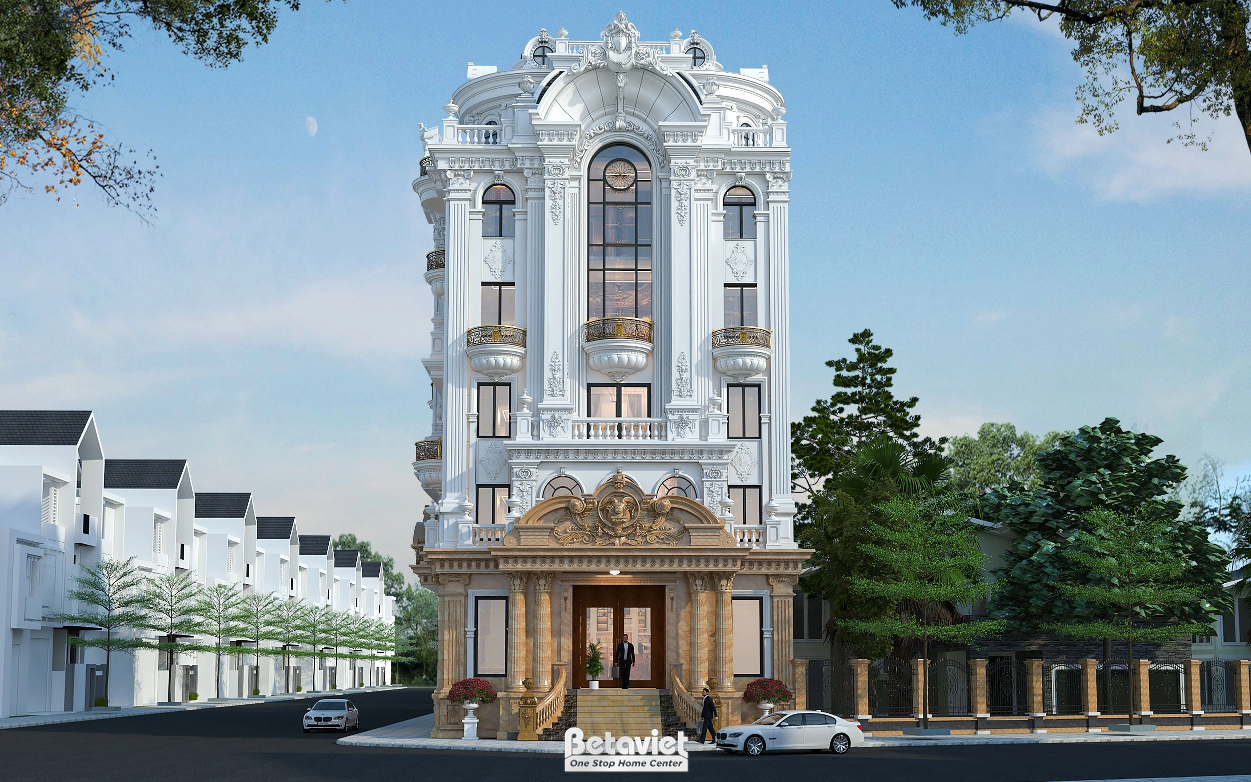 dinh thự phong 4 tầng phong cách tân cổ điển  tại Đắk Lắk