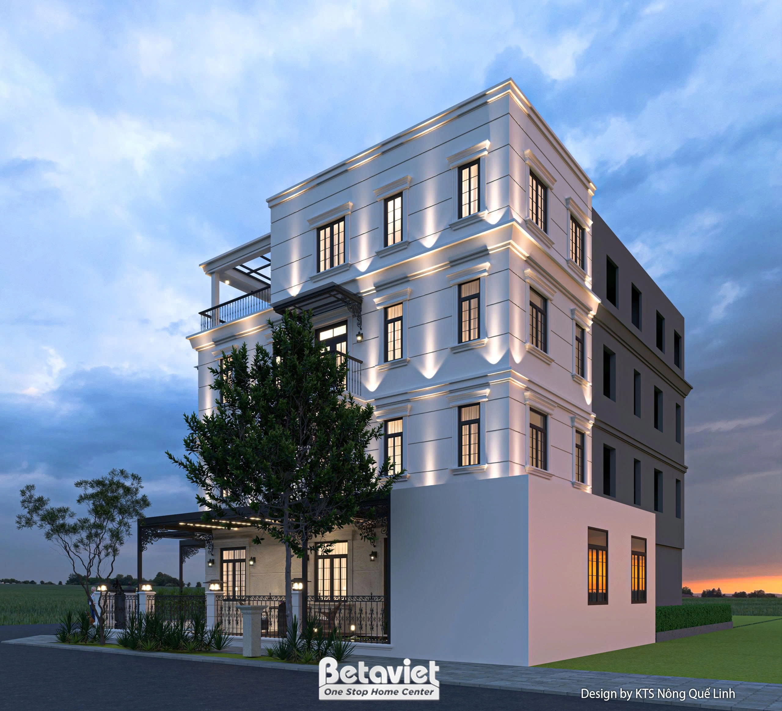 nhà phố 4 tầng phong cách tân cổ điển tại Hồ Chí Minh