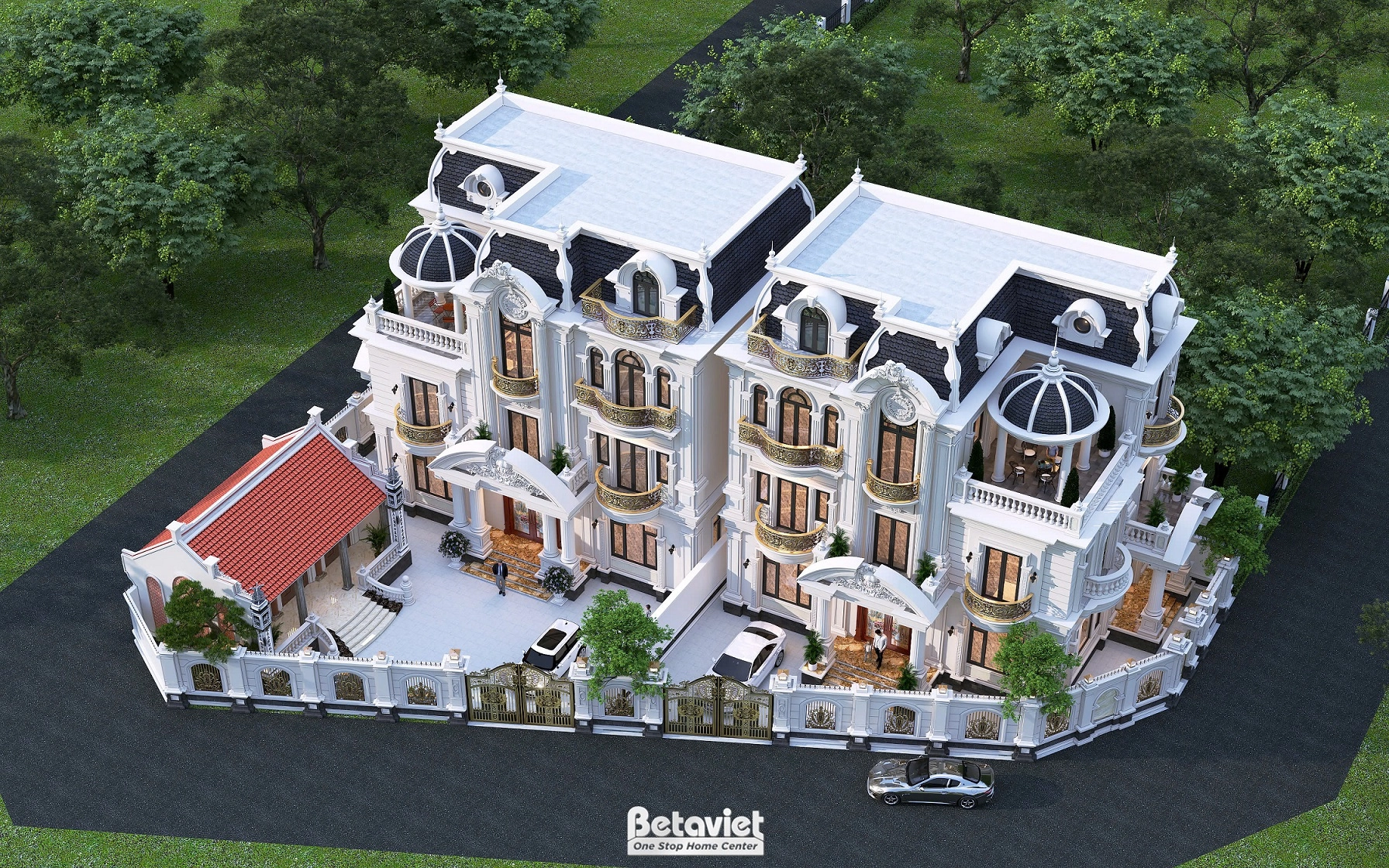 Thiết kế biệt thự tân cổ điển tại Hải Dương [KT19095A]