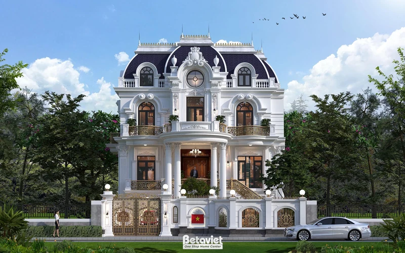 Biệt thự tân cổ điển mái Mansard 3 tầng tại Hải Phòng
