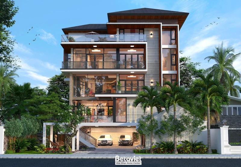 Biệt thự 4 tầng hiện đại 640m² tại Hưng Yên