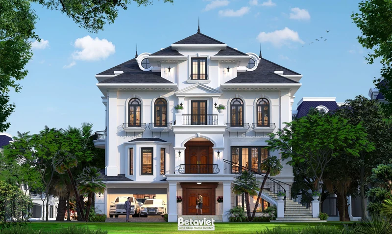 Mẫu thiết kế biệt thự tân cổ điển 4 tầng tại Hải Phòng