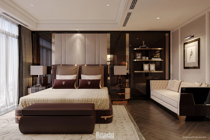 Phòng ngủ xanh midnight luxury Sun Ancora Hà Nội — NT25702