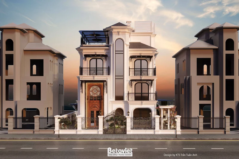 Biệt thự 4 tầng tân cổ điển KĐT Vinhomes Ocean Park