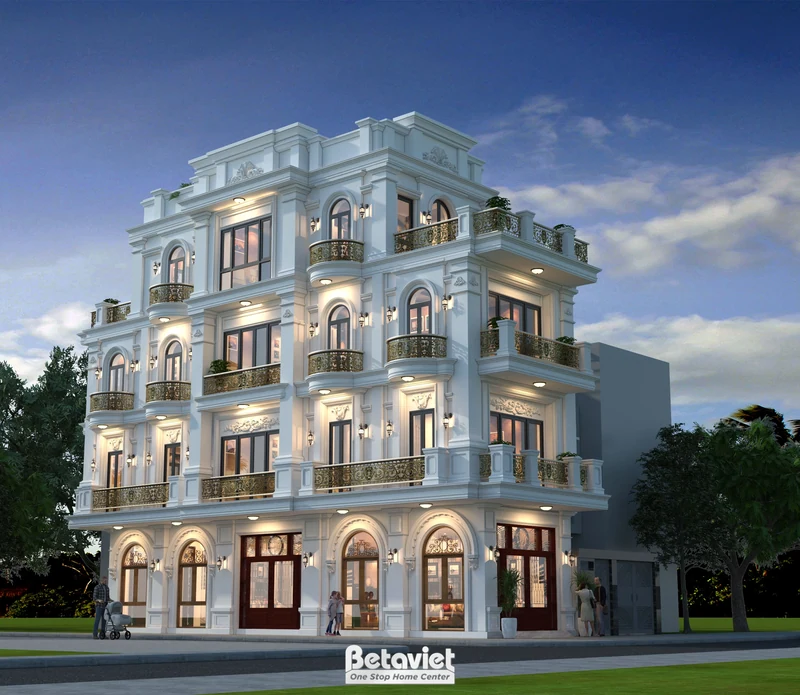 Thiết kế biệt thự nhà phố tân cổ điển 450m2 tại Hà Nội