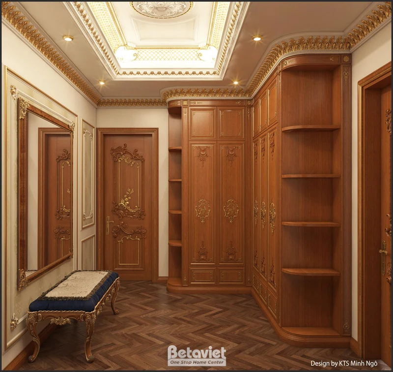 Phòng thay đồ cổ điển biệt thự Ninh Bình 780m² — BETAVIET NT25817