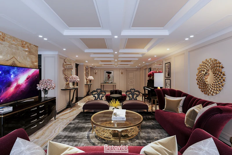 Nội thất Penthouse Art Deco tại Ecopark — điểm giao của nghệ thuật và sang trọng