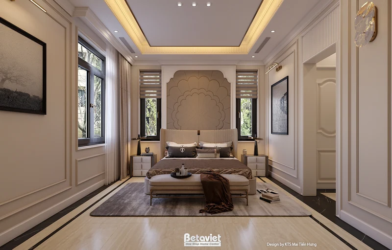 Phòng ngủ xanh sage luxury biệt thự TP Hồ Chí Minh — NT5021106