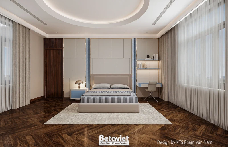 Phòng ngủ bé trai biệt thự hiện đại gỗ óc chó Vĩnh Phúc NT2009220 BETAVIET