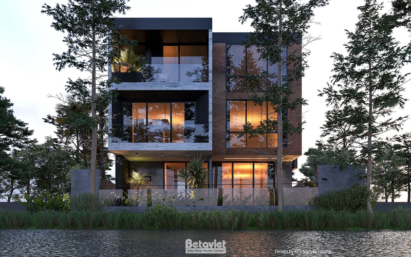 Biệt thự nghỉ dưỡng 3 tầng 500m² Hà Nội kiến trúc Bắc Âu KT25859