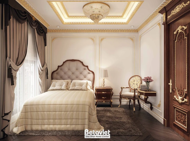 Master bedroom tân cổ điển biệt thự 510m² Bình Dương NT2009275