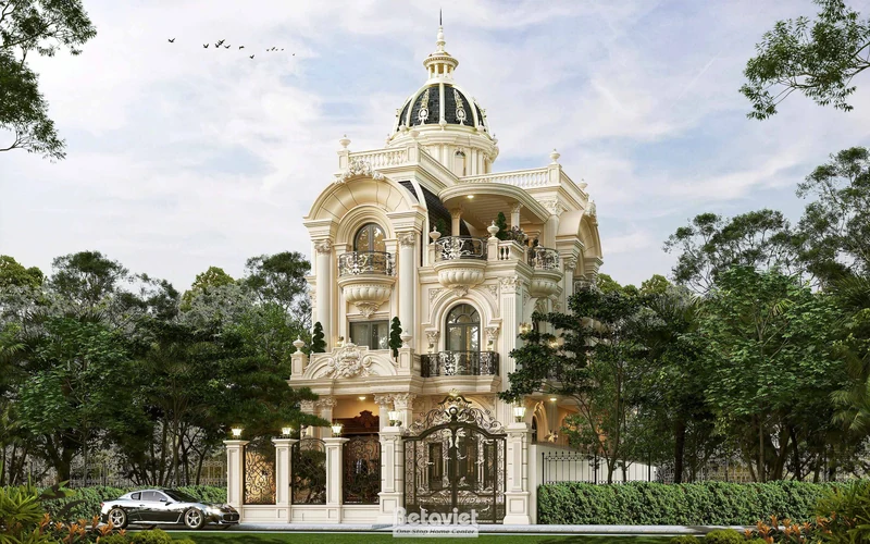 Dinh thự lâu đài 3 tầng tân cổ điển châu Âu tại Hưng Yên
