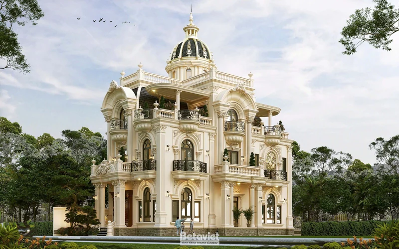 Dinh thự mái Mansard dormer windows Hưng Yên