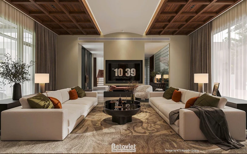 Nội thất phong cách hiện đại biệt thự 850m² Hải Dương NT25875