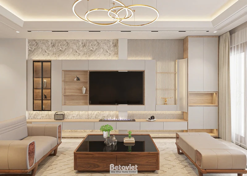 Phòng khách nhà phố hiện đại TP.HCM NT25863 BETAVIET