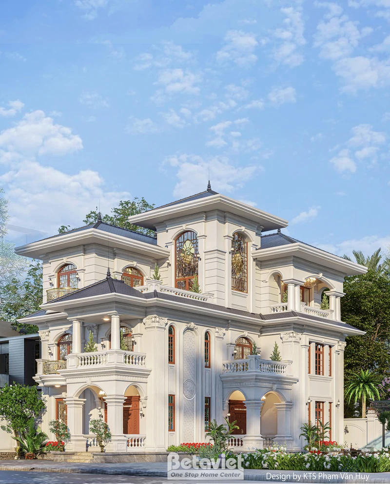 Biệt thự 3 tầng phong cách tân cổ điển tại Quảng Ninh