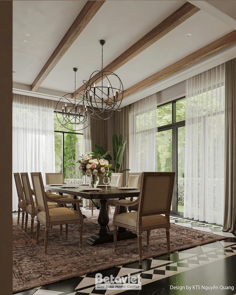 Không gian ẩm thực khách sạn Boutique Indochine 5 sao — nhà hàng resort