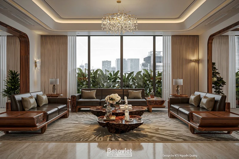 Phòng khách Penthouse Lumi Hà Nội