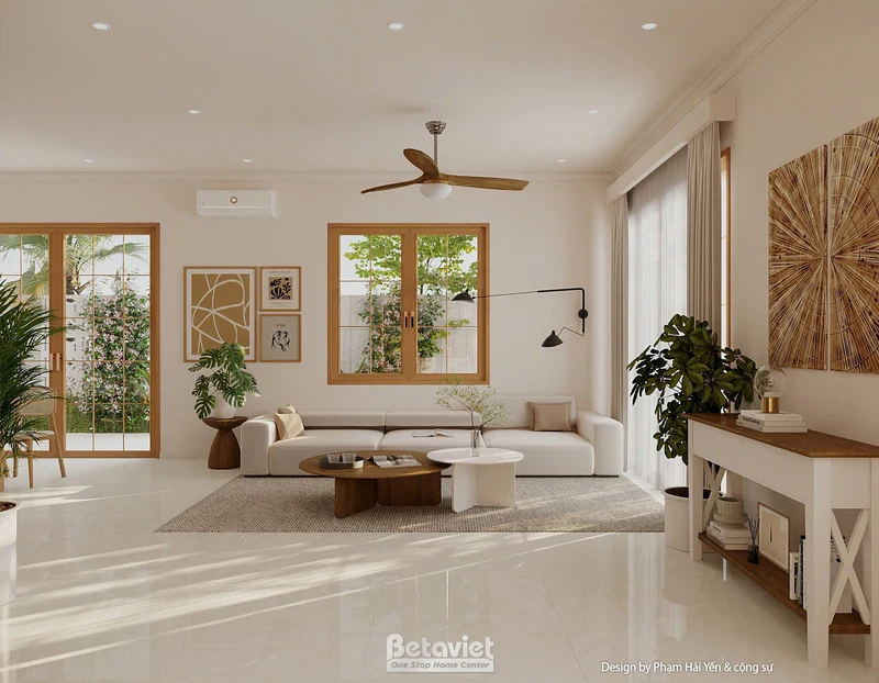 Phòng khách nhà phố hiện đại Hà Nội NT25891 BETAVIET