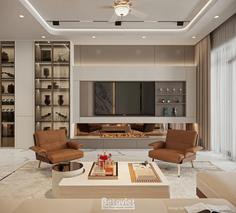 Phòng khách nhà phố hiện đại Bắc Ninh NT26103 BETAVIET