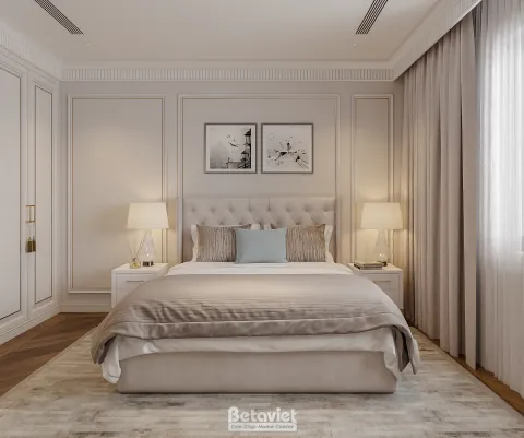 Phòng Ngủ Màu Trắng Sang Trọng Luxury 2026 — Cloud Dancer, Texture & Layered Neutrals
