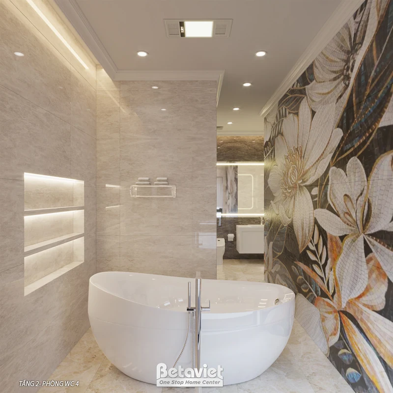 Phòng tắm spa-like biệt thự hiện đại luxury Hà Nội 492m² — NT2009288