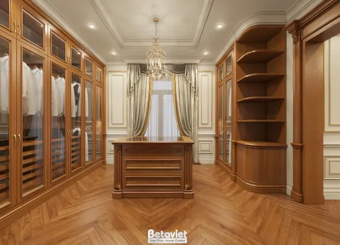 Thiết Kế Tủ Quần Áo Phòng Ngủ Biệt Thự Walk-In Closet Luxury 2026 — Chuẩn Showroom Thời Trang