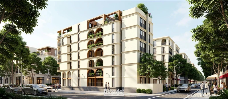 Thiết kế tòa nhà 7 tầng hiện đại tại Hà Nội - mẫu chung cư mini cao tầng